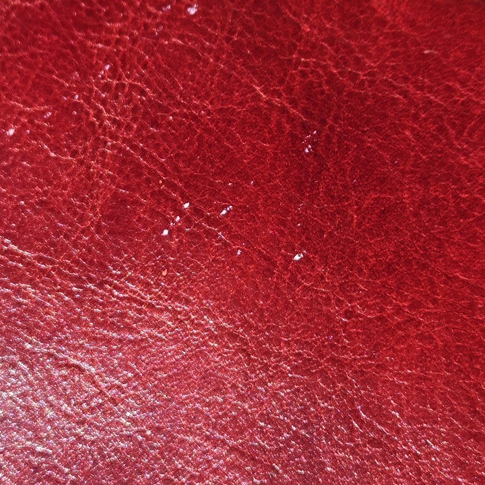 Tooled Purse Shoulder Bag Burgundy Leather - Picture 4 of 12